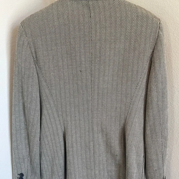 MICHAEL KORS Herringbone Suit Blazer SZ 12 Equestrian Campus Dark Academia